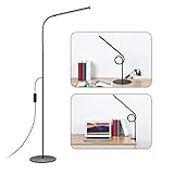 ACCEWIT Lámpara de pie LED Regulable Lámpara 2 en 1 Lámpara de clip 8W 72 Blanco cálido y blanco natural Protección ocular LED Lámpara de lectura giratoria flexible moderna Lámpara de pie