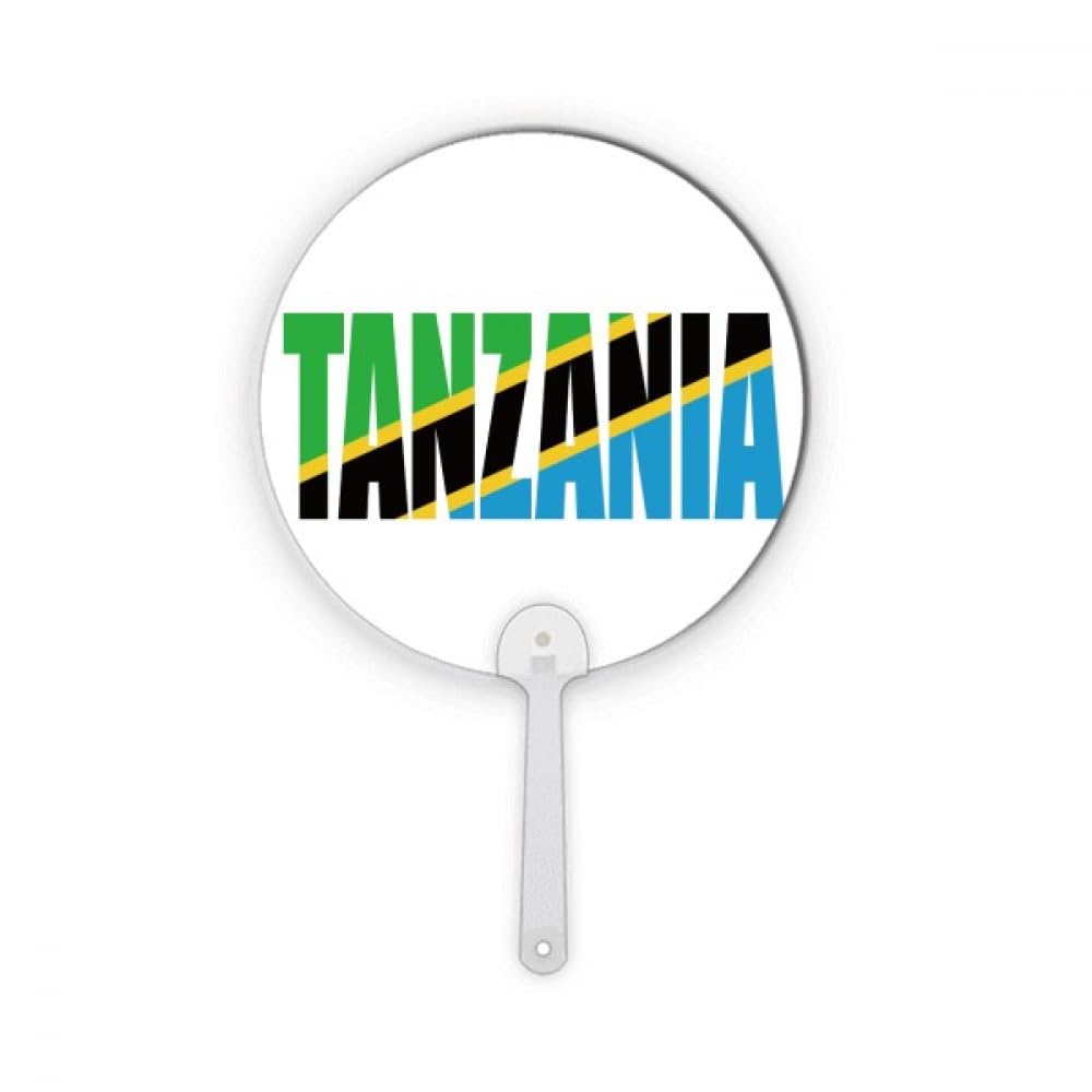 Drapeau de la Tanzanie en plastique imperméable de forme ronde