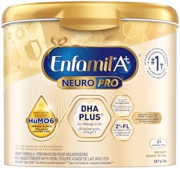 Enfamil A+ NeuroPro Baby Formula, Powder Tub, with Brain Building DHA and 2'FL for Immune Support, 0+ Months, 587g