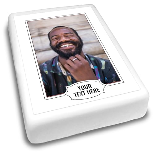 Cakeshop Portrait Personalised Edible Cake Topper With White