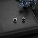 Flongo Ohrstecker Knopf, 8mm Edelstahl Ohrstecker Gestüt Stecker Ohrringe Ohrhänger Tunnel Illusion verjüngt Cheater Faux Fake Ohrstecker Silber Schwarz Charm Charme Herren, Damen Ohrschmuck