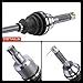 A-Premium Pair (2) Rear CV Axle Shaft Assembly Compatible with Polaris RZR 4 800 2010-2014, RZR S 800 2009-2014, Driver and Passenger Side, Replace# 1332638, 1332883