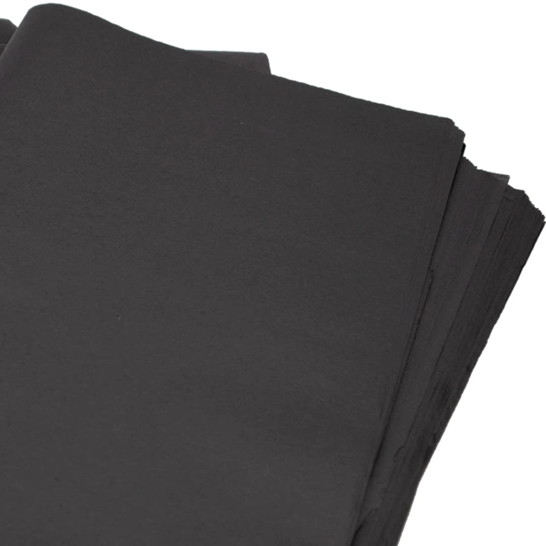 Black Tissue Paper Sheets - Gift Wrapping for Special Occasions, Arts and Crafts, Decoupage, Flowers, Wine - Acid and Chlorine Free - 20 Large Sheets 50 x 76 cm - Covered Creation