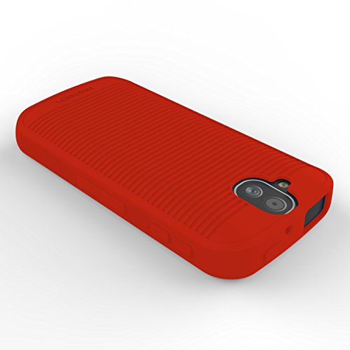 Wireless Protech Compatible With/Replacement For Durable Slim Flex Case For Kyocera Duraforce Pro, Phone Models E6810, E6820 And E6830 (Red) #TOP5