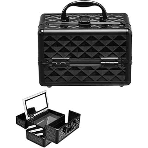 COSTWAY Estuche de Maquillaje con Espejo y Almacenamiento Cover