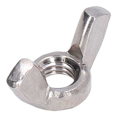 Wing Nut, Stainless Steel Nuts High Tensile Strength 50Pcs DIN 315 Standard Size for Industrial Equipments for Automobiles M8