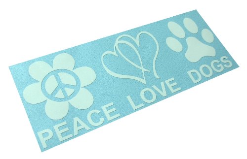 Peace Love Dogs Decal Pet Car Window Bumper Vinyl Sticker