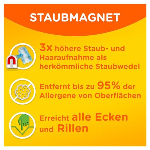 Foto von Swiffer Staubmagnet Trap & Lock Nachfüllpackung x20, Nehmen 3x Mehr Staub Und Haare Auf Als Ein Herkömmlicher Staubmagnet Und Schließen Ihn Ein