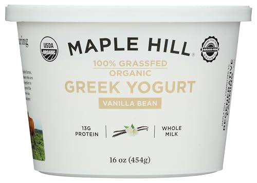 Maple Hill Creamery Yogurt Greek Gr sugar freed Vanilla, 16 oz