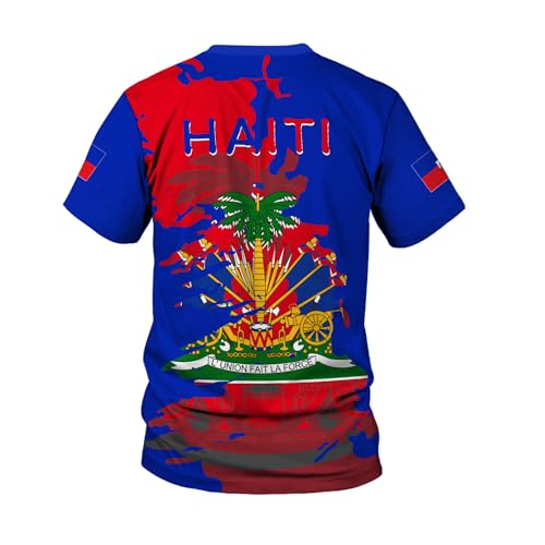 Camiseta personalizada Haiti 3D, camiseta de orgullo con la bandera de Haití para hombres y mujeres, camiseta de orgullo haitiano miniatura 3