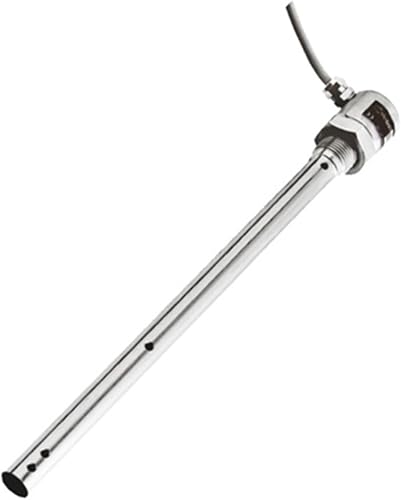 Capacitance Level Sensor 0-2000 mm Stainless Steel 4-20 mA/0-5V/0-10V Output, G1/2 Thread Liquid Level Transmitter for Diesel & Hydraulic Oil (0-10VDC, 0-700mm)