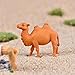 20 Pcs Hand Painted Camel Figurines Miniature Animal Statue Wildlife Bactrian Camel Figure Toy Cake Toppers Moss Landscape Decoration DIY Terrarium Crafts Ornament
