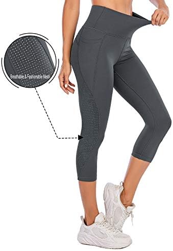 Capri Workout Running Mesh Leggings 