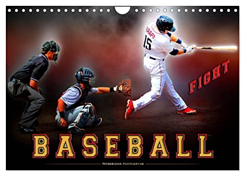 Baseball Fight US Wall Calendar 2026, DIN A4 Landscape