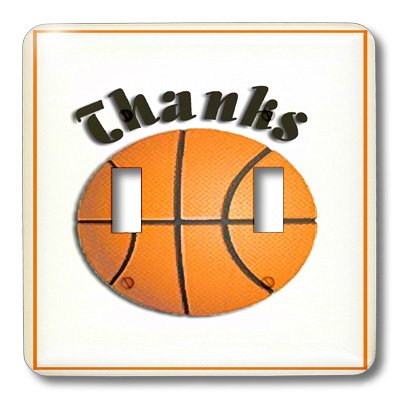 Interrupteur double 3dRose Basketball pour remplacer une plaque murale usée