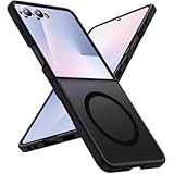 【MagSafe対応・米軍規格】Holidi Galaxy Z Flip7 ケース MagSafe マット感 マグネット搭載 米軍MIL規格 全面保護 ワイヤレス充電 黄変なし 二重構造 ギャラクシーZ Flip7 ケース Magsimpl-Series 半透明・ブラック