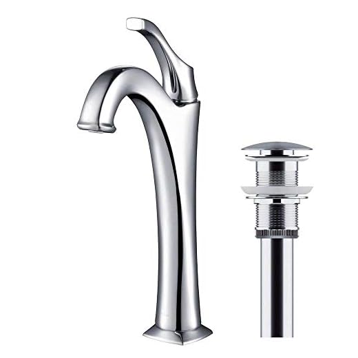 KRAUS Chrome Bathroom Faucet with Drain