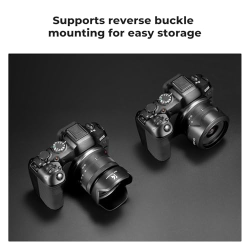 Image of K&F CONCEPT Lens Hood Compatible with Canon EF-M 15-45mm f /3.5-6.3 is STM & RF-S 18-45mm f /4.5-6.3 is STM Lens, Snap on Camera Lens Shade Replaces EW-53 Hood