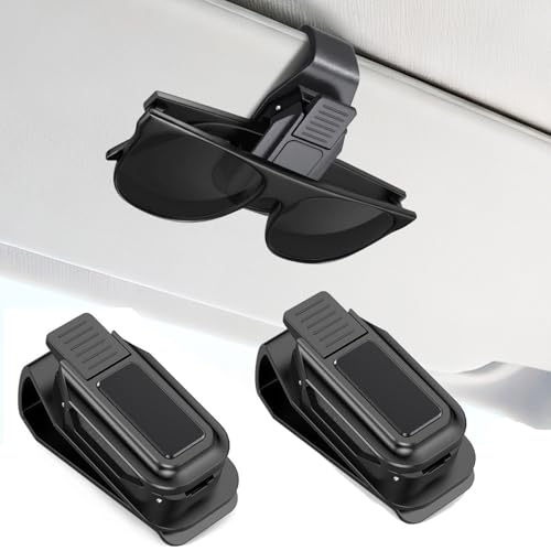 Support de lunettes de soleil pour voiture universel et accessoire de rangement noir pour pare-soleil