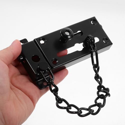 Protector de puerta de cadena de servicio pesado UKCOCO con cerrojo de acero inoxidable 7