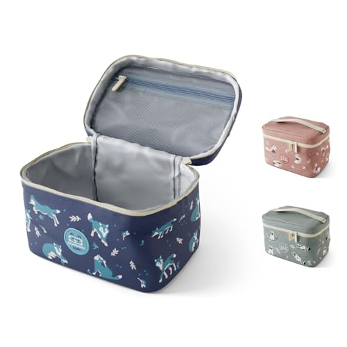 monbento – Sac Isotherme Repas Enfant Frosty bleu Wolf – Glacière pour Transporter Lunch Box, Gourde, Accessoires et Encas - Sac Gouter Idéal pour...