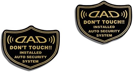 Amazon ギャルソン Dad セキュリティーステッカー St076 ゴールド 2p St076 03 D A D 車 バイク 車 バイク