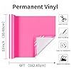 Prime Vinyl Permanent Vinyl, 12" x 6ft Pink Vinyl Roll for All Cutting Machines, Pink Permanent Vinyl for DIY Crafting, Home Decoration, Party Decoration. #1