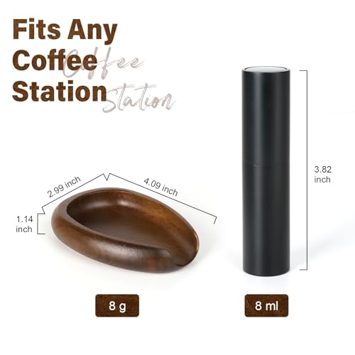 Kit de café bio KitchenTour avec tasse doseuse en bois et pulvérisateur antistatique de 8 ml - 3