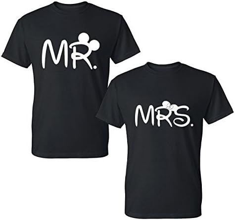 Disney MR. MRS. T-Shirt (MRS. Black XL 