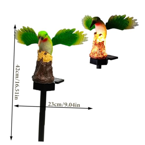 Luz solar de colibrí con estaca para césped e iluminación LED ecológica 2