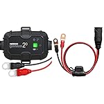 NOCO GENIUS2D, 2A Direct-Mount Onboard Charger & NOCO GC002 X-Connect M6 Eyelet Terminal Accessory for NOCO Genius Smart…