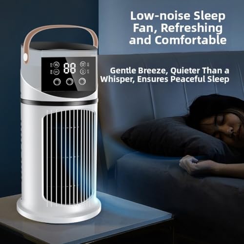 Ventilateur de bureau USB avec refroidissement par pulvérisation et écran LED multifonction