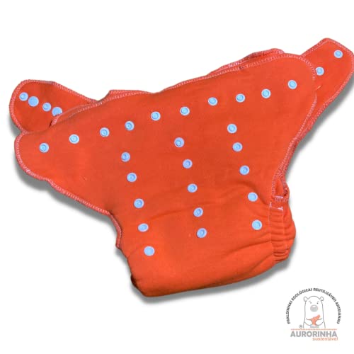 Fralda de Pano Ecológica AURORINHA SUSTENTÁVEL Absorvente Contorno BORBOLETA Noturno Tamanho Único 4