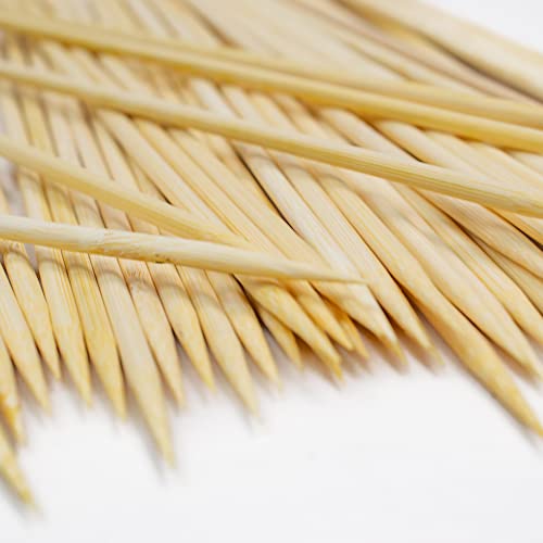50 Pack Bamboo Skewers, 12.5 Inch Long Natual Bamboo Sticks For Bbq, Grill, Appetizer, Fruit, Corn, Chocolate Fountain, Cocktail And Outdoor Pinic. #TOP2