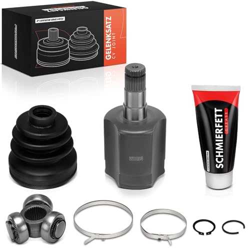 Frankberg 1x Joint Kit Drive Shaft Gearbox Side Front Axle Left Right Compatible with Golf V1K1 Golf VVariant 1K5 P.a.s.s.a.t 3C2 P.a.s.s.a.t CC 357 Replace# 3C0498103G