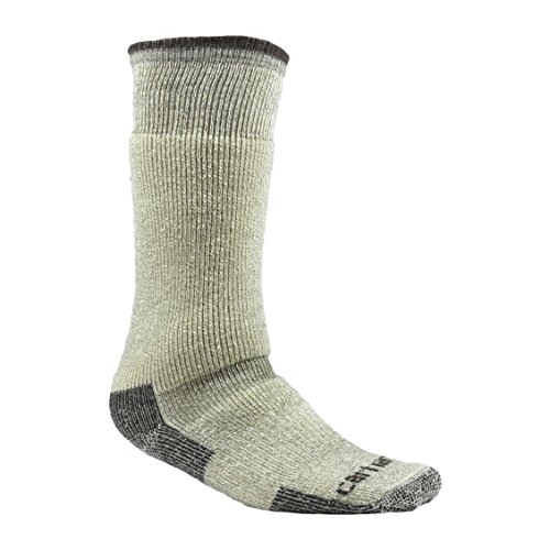 Carhartt mens Arctic Wool Heavy Boot Casual Sock, Moss, Shoe Size 6-12 US