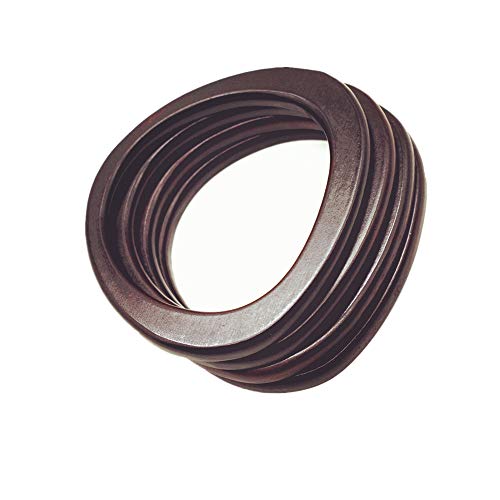 Model Worker 4Pcs Mdf Oval Shaped Handles Replacement For Handmade Bag Handbags Purse Handles (Dark Brown) #TOP28