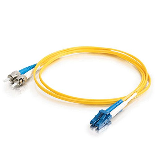 C2G 37476 Os2 Fiber Optic Cable - Lc-St 9/125 Duplex Single-Mode Pvc Fiber Cable, Yellow (9.8 Feet, 3 Meters) #TOP1
