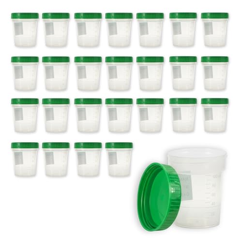 Medi-Inn+ 25x Urinprobebecher 125ml mit grünem Schraubdeckel