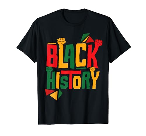 Vêtements du Mois de l'histoire des Noirs BHM African American Art Fist T-Shirt