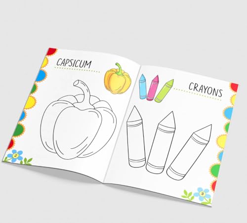 Image of Jumbo Colouring Book 2 - Activity Coloring Book - Gift to children for painting, drawing and colouring with reference guide - Colouring Activities - Age 3+