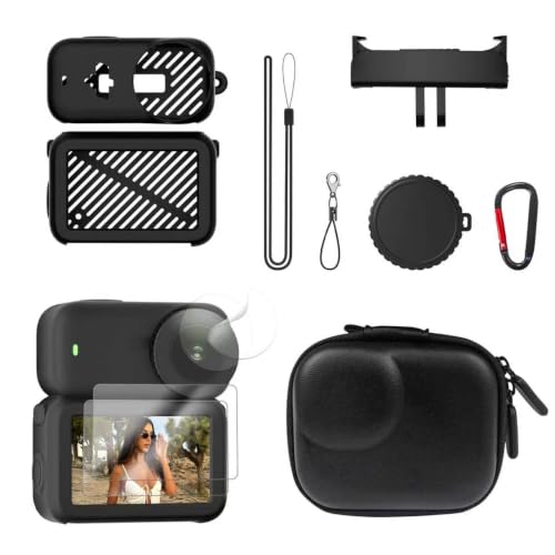 AAIOOEA Accessories Kit for DJI Osmo Nano Silicone Protective Case Mini Storage Case Magnetic Mount HD Screen Protector Lens Caps Lanyards