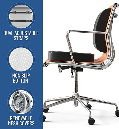 Image of Everlasting Comfort Doctor Recommended Memory Foam Seat Cushion for Office Chairs & Car - Ergonomic Office Desk Accessories - Cushions for Tailbone Pain Relief, Sciatica & Back Support Pillow