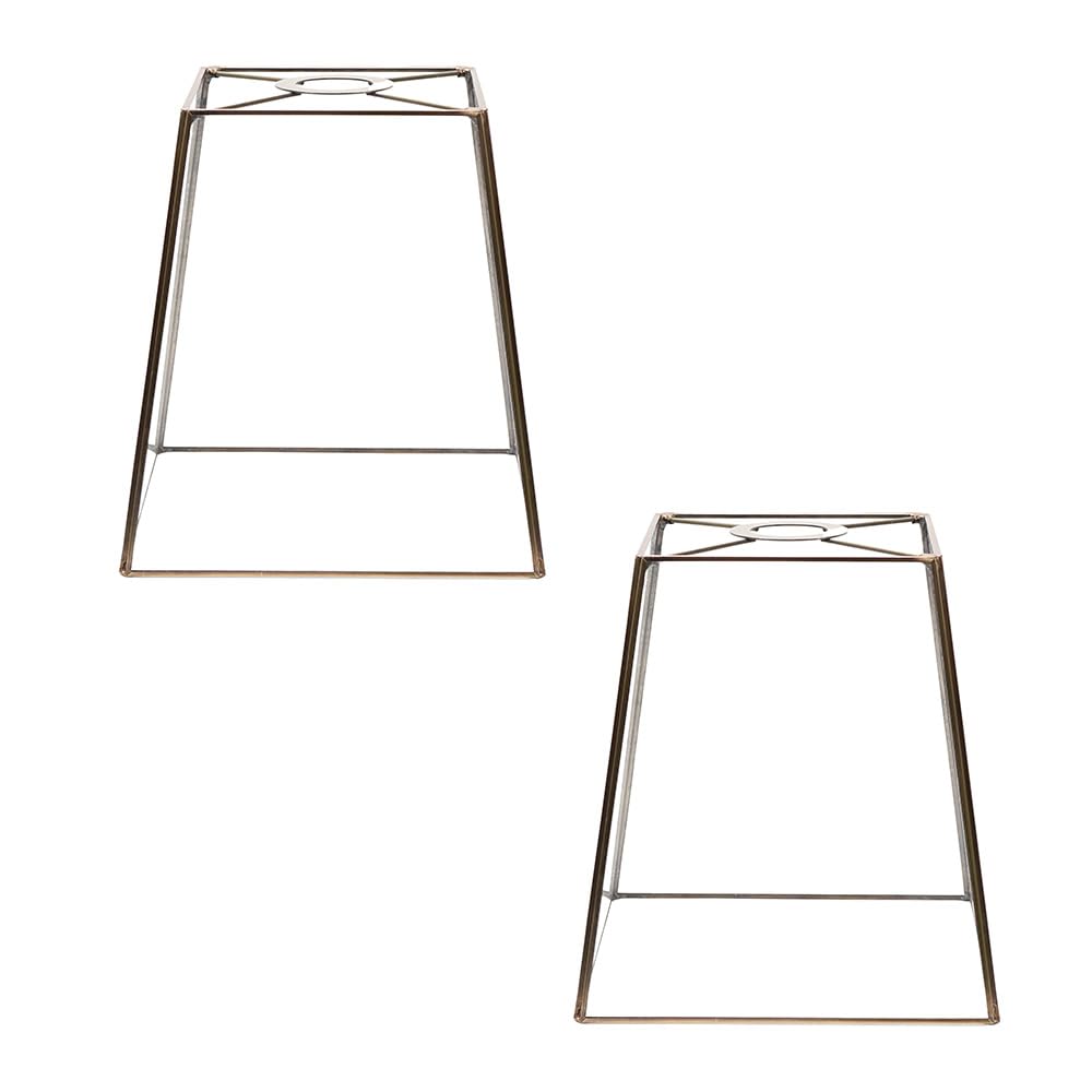 B&Q -  Susie Pair OfGold Metal And Clear Glass Lantern Easy Fit Ceiling Light Shade (D)18Cm