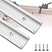 Produktbild FIGFYOU 2 Stück T Track 400mm Aluminiumlegierung T Nut Schiene T-Schienenrampe T-Slot T-Nut Gehrungsschiene T-Nutenschiene T-Spur mit selbstschneidenden Schrauben für Tischsäge Router Holzbearbeitung