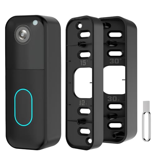 All-New Blink Doorbell Corner Mount No-Drill Mounting Bracket Adjustable Angle (15/30/45 Degrees) Mount for Blink Video Doorbell Camera (1st 2nd Gen 2K+) Black