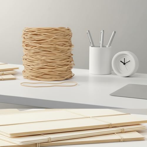 Foshine Rubber Bands Large Beige 7 inch 0.5bl Elastics Bands Size117A Long Rubber Band For Office Supplies Home Big #117A (7" x 1/16") image 4