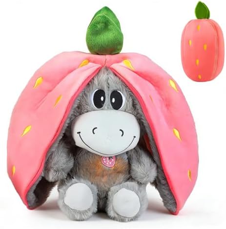 32 cm Burro de Peluche Que Respira, Burro de Peluche Respirable c...