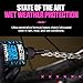 Muc-Off Chain Wet Lube 120ml | Biodegradable Bicycle Chain Lubricant Wet | Reduces Friction & Extends Chain Life | Wax-Based Formula Repels Water | Suitable for MTB & Road Bikes