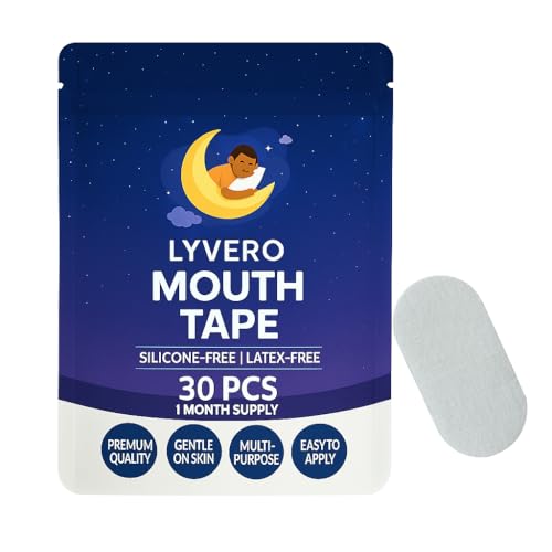 Image of Mouth Tape (30 Piece) 1 Month Supply - Supports Nasal Breathing | Enhances Sleep | Hypoallergenic Adhesive | Skin-Friendly & Comfortable | 1 Month Supply (Non - Vented, White)